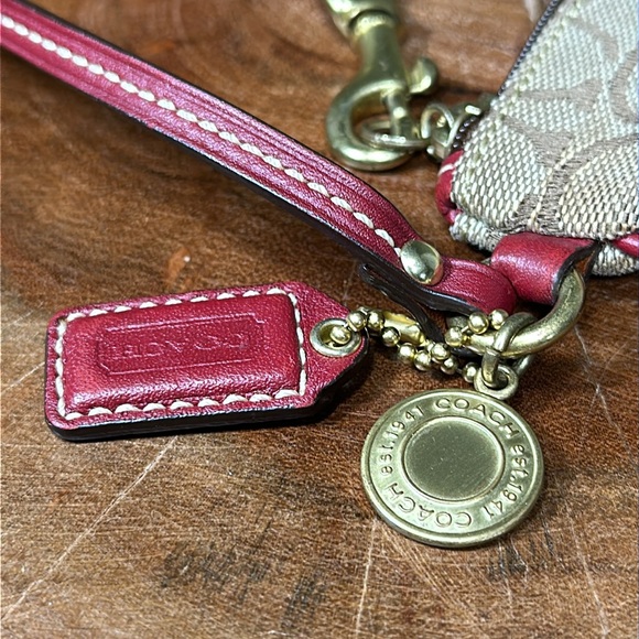 COACH Signature Stripe Wristlet - Picture 4 of 12